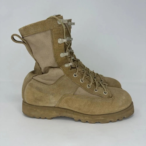 Belleville Military Combat Flight Boots Mens Size 5 Extra Wide Waterproof Coyote - Picture 1 of 11